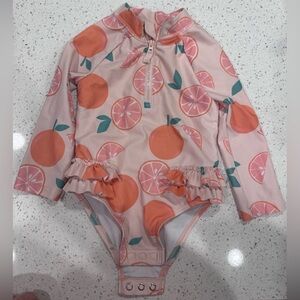 Carter's Pink and Orange Kids Swim Rashguard